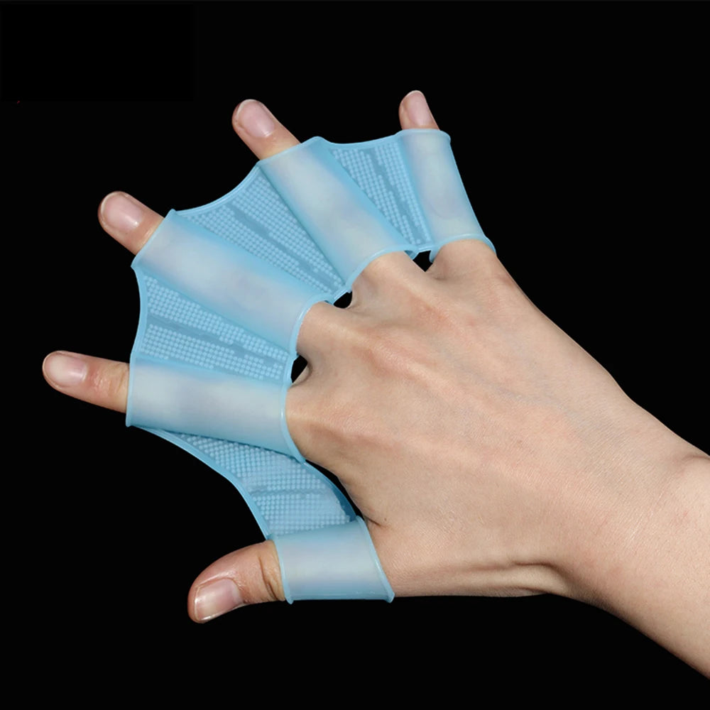 Silicone Swimming Fins Flipper Men Women Child Swim Pool Sport Professional Training Finger Hand Webbed Gloves Paddles Equipment Quick Pick Grocers