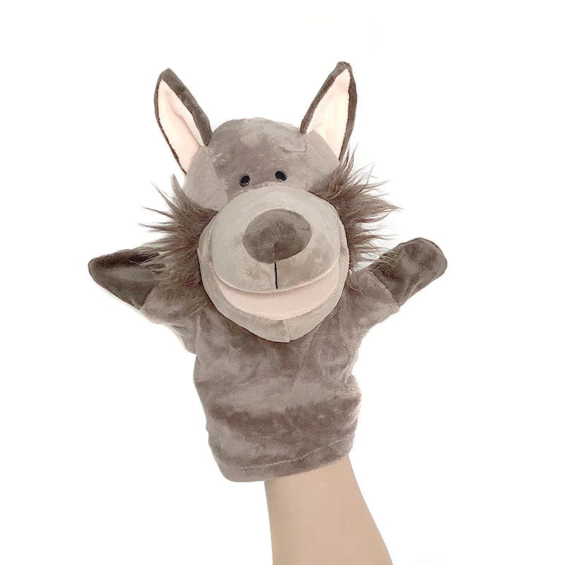 Stuffed Plush Animals Toys Hand Finger Story Puppet Kawaii Dolls Educational Baby Toys Lion Elephant Bunny Monkey Children GIft Purest Peak