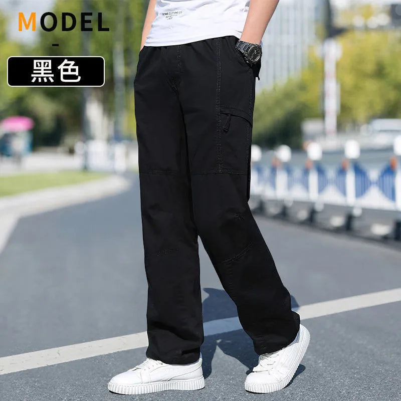 Men's Cargo Pants Summer Spring Cotton Work Wear New In Large Size 6XL Casual Climbing Joggers Sweatpants Hombre Autumn Trousers Quick Pick Grocers