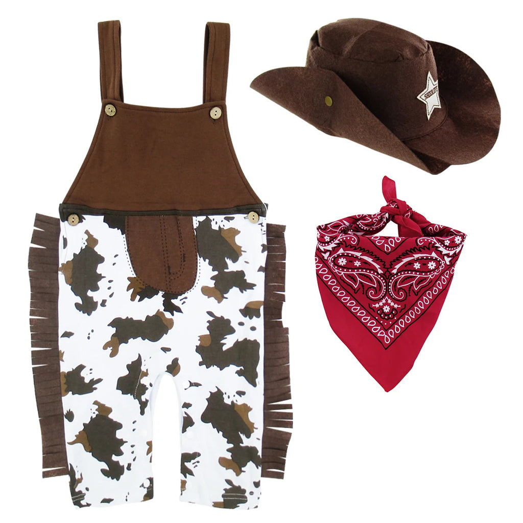 Halloween Cowboy Costumes Baby Boys Clothes Toddler Infant Purim Carnival Birthday Party Cosplay Fancy Dress Quick Pick Grocers