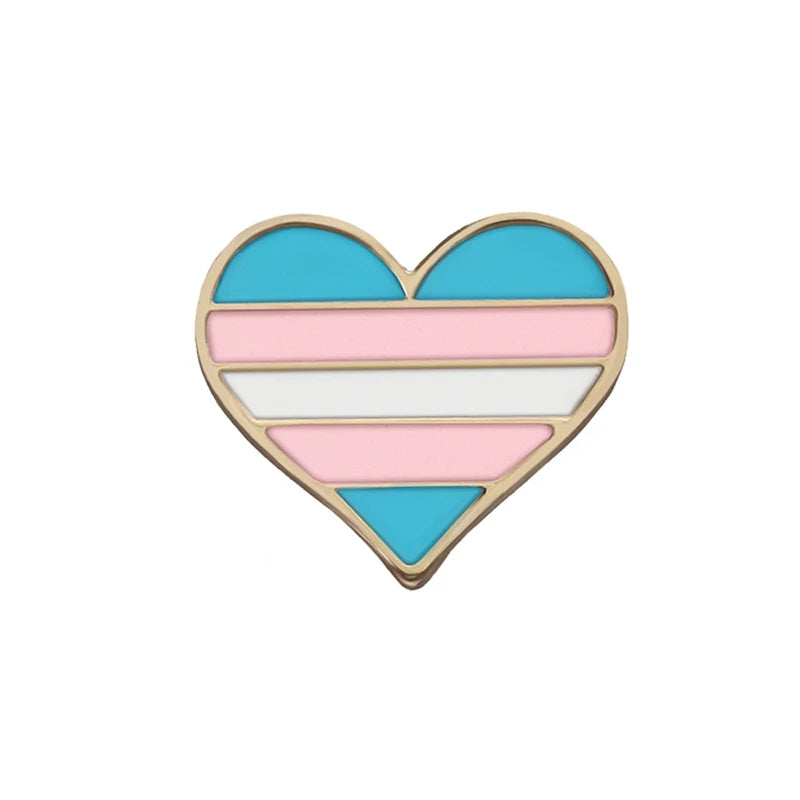 LGBT Flag Rainbow Heart Brooch Peace and Love Enamel Pins Clothes Bag Lapel Pin Gay Lesbian Pride Icon Badge Unisex Jewelry Gift Quick Pick Grocers