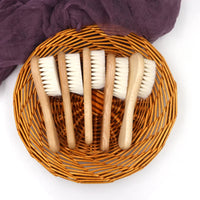 Hot Sales Safety Good Quality   Natural Wool beech Wooden Comb  Kids  Baby Hair Brush Purest Peak