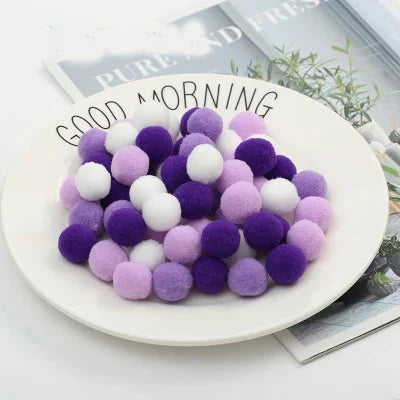Pompoms 8/10/15/20/25/30mm Soft Pompons Colorful Fluffy Plush Craft DIY Pom Pom Fur Ball Pon Pon Home Decoration Kids Toys 10g Econic Blanks