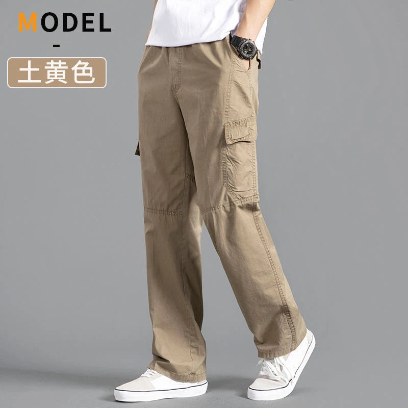 Men's Cargo Pants Summer Spring Cotton Work Wear New In Large Size 6XL Casual Climbing Joggers Sweatpants Hombre Autumn Trousers Quick Pick Grocers