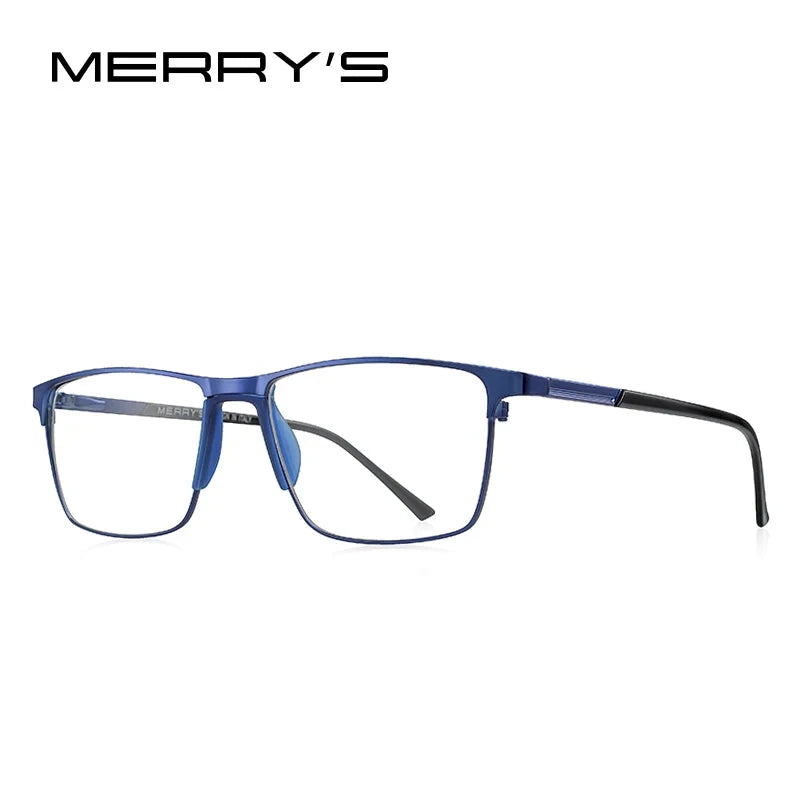 MERRYS DESIGN Men Titanium Alloy Glasses Frame Fashion Male Square Ultralight Eye Myopia Prescription Eyeglasses S2001 Econic Blanks