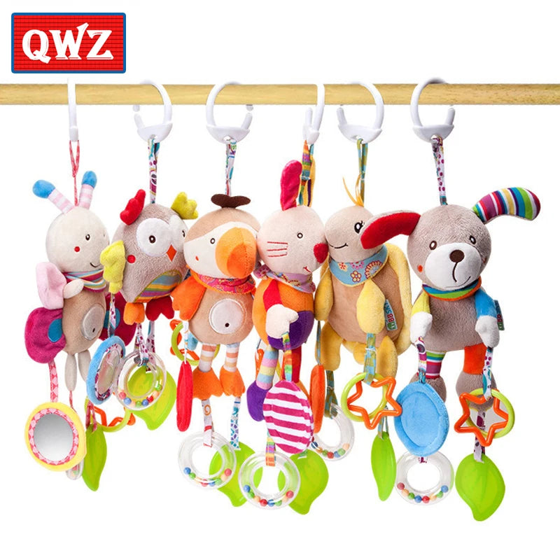 Newborn Baby Plush Stroller Toys Baby Rattles Mobiles Cartoon Animal Hanging Bell Educational Baby Toys 0-12 Months Speelgoed Purest Peak