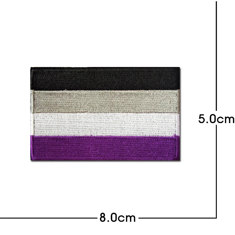Rainbow Flag Embroidered Patch Pride Gay LGBT Tactical Applique for Clothes Hat Military Emblem with Hook and Loop Quick Pick Grocers