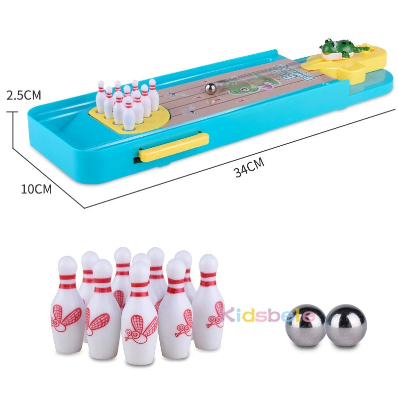 Mini Desktop Bowling Game Toy Funny Indoor Parent-Child Interactive Table Sports Game Toy Bowling Educational Gift For Kids Econic Blanks