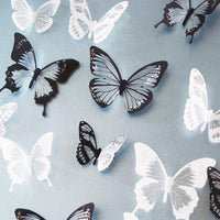 18Pcs/Set Crystal Butterfly Wall Sticker Garden Beautiful 3D Butterflies Room Home Decor Stickers Wedding Decoration Art Decals Quick Pick Grocers