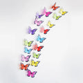 18Pcs/Set Crystal Butterfly Wall Sticker Garden Beautiful 3D Butterflies Room Home Decor Stickers Wedding Decoration Art Decals Quick Pick Grocers