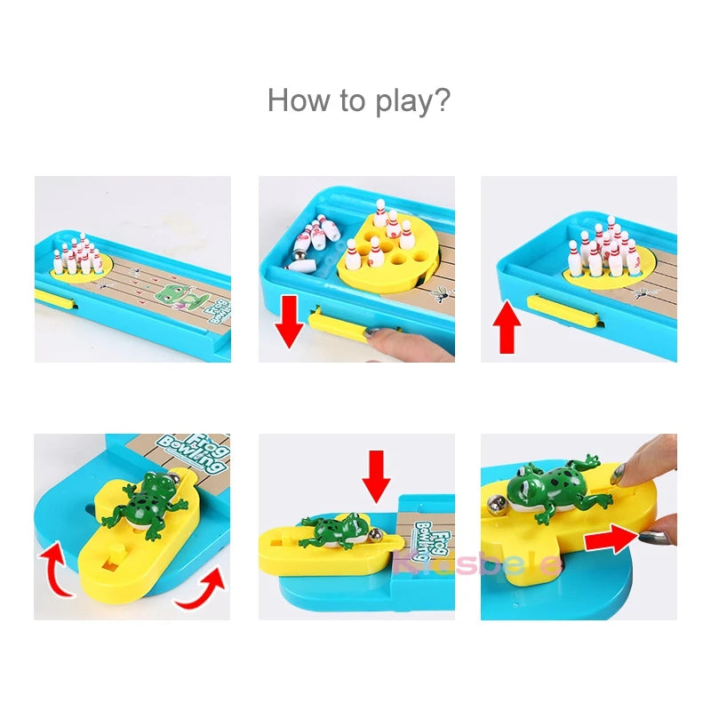 Mini Desktop Bowling Game Toy Funny Indoor Parent-Child Interactive Table Sports Game Toy Bowling Educational Gift For Kids Econic Blanks