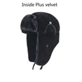 Bomber Hat Female Winter For Men Women Thick Warm Fur Velvet Cold Cap Male Snow Russian Ear Flap Purest Peak