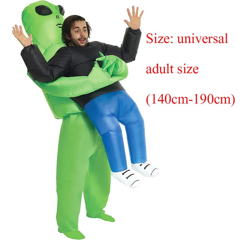 ET-Aliens Inflatable Costume Scary Monster Cosplay For Adult Kids Thanksgiving Christmas Party Festival Stage Children Clothing Quick Pick Grocers