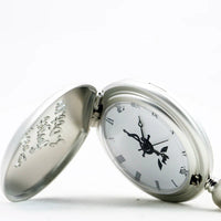 Antique Silver Fullmetal Alchemist Necklace Pendant Quartz Pocket Watch With Chain Gift Quick Pick Grocers
