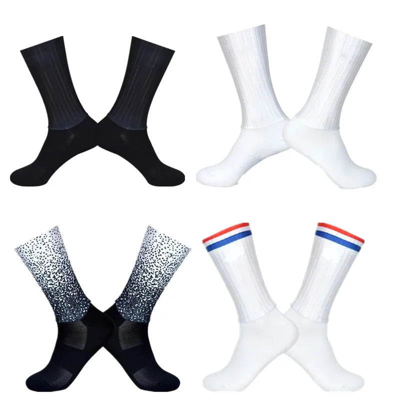 New Summer Breathable Cycling Socks Men Anti Slip Seamless Aero Bike Wearproof Road Calcetines Ciclismo Quick Pick Grocers