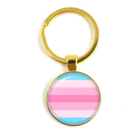 LGBT Glass Cabochon Keychain Gay Lesbian Pride Rainbow Car Key Holder Keyring Charm Jewelry for Homosexuality Gift Quick Pick Grocers