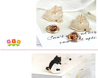 20 Styles Cute Cats collection Enamel Pins Dried Fish Bag Brooch Cartoon Animal Badges Denim Lapel Jewelry Gift for Kids Friends Quick Pick Grocers