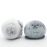 Angry Blob Seal Pillow Chubby 3D Novelty Sea Lion Doll Plush Stuffed Toy Baby Sleeping Throw Pillow Gifts for Kids Girls Econic Blanks