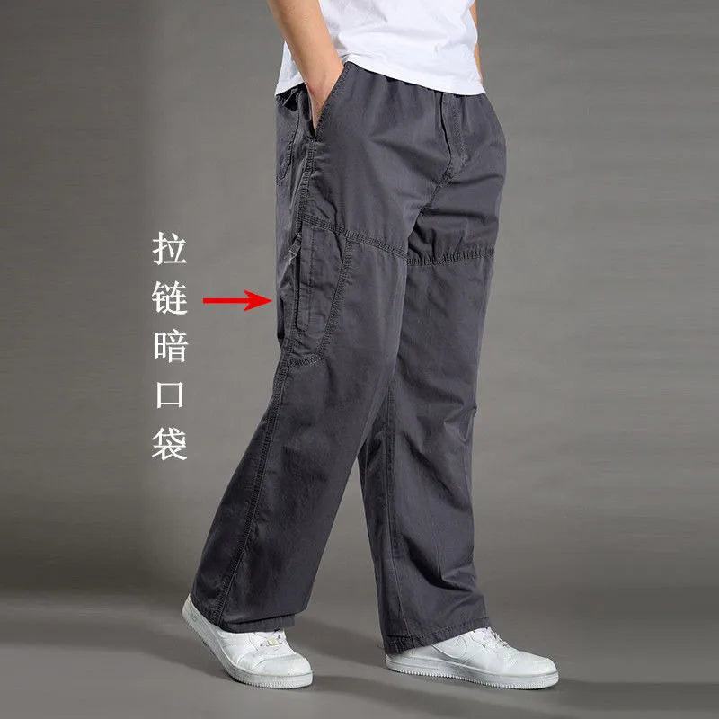 Men's Cargo Pants Summer Spring Cotton Work Wear New In Large Size 6XL Casual Climbing Joggers Sweatpants Hombre Autumn Trousers Quick Pick Grocers