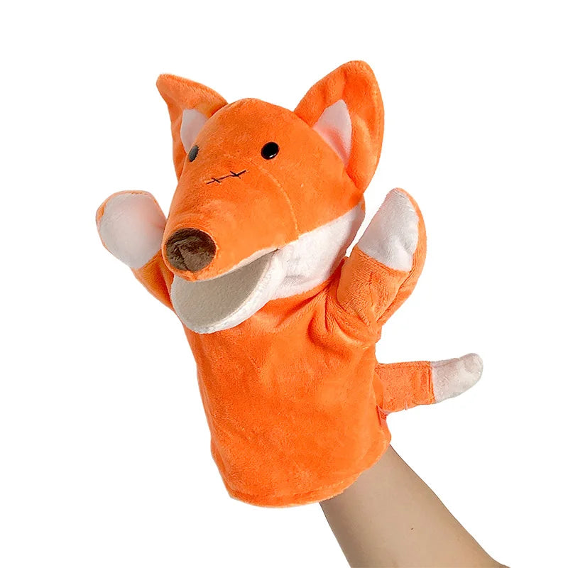 Stuffed Plush Animals Toys Hand Finger Story Puppet Kawaii Dolls Educational Baby Toys Lion Elephant Bunny Monkey Children GIft Purest Peak