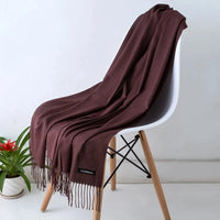 2022 fashion Tassels women scarf shawls and Wraps lady Designer solid female hijab stoles long pashmina foulard head scarves Econic Blanks