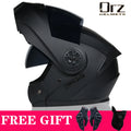 Latest DOT Approved Safety Modular Flip Motorcycle Helmet Voyage Racing Dual Lens Helmet Interior Visor Orz-161
