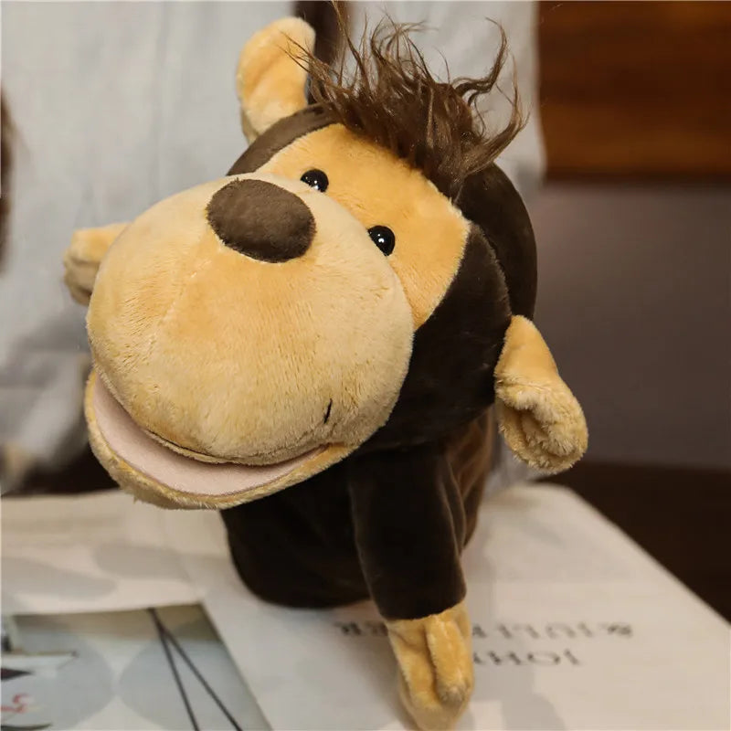 Stuffed Plush Animals Toys Hand Finger Story Puppet Kawaii Dolls Educational Baby Toys Lion Elephant Bunny Monkey Children GIft Purest Peak