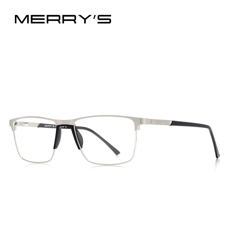 MERRYS DESIGN Men Titanium Alloy Glasses Frame Fashion Male Square Ultralight Eye Myopia Prescription Eyeglasses S2001 Econic Blanks