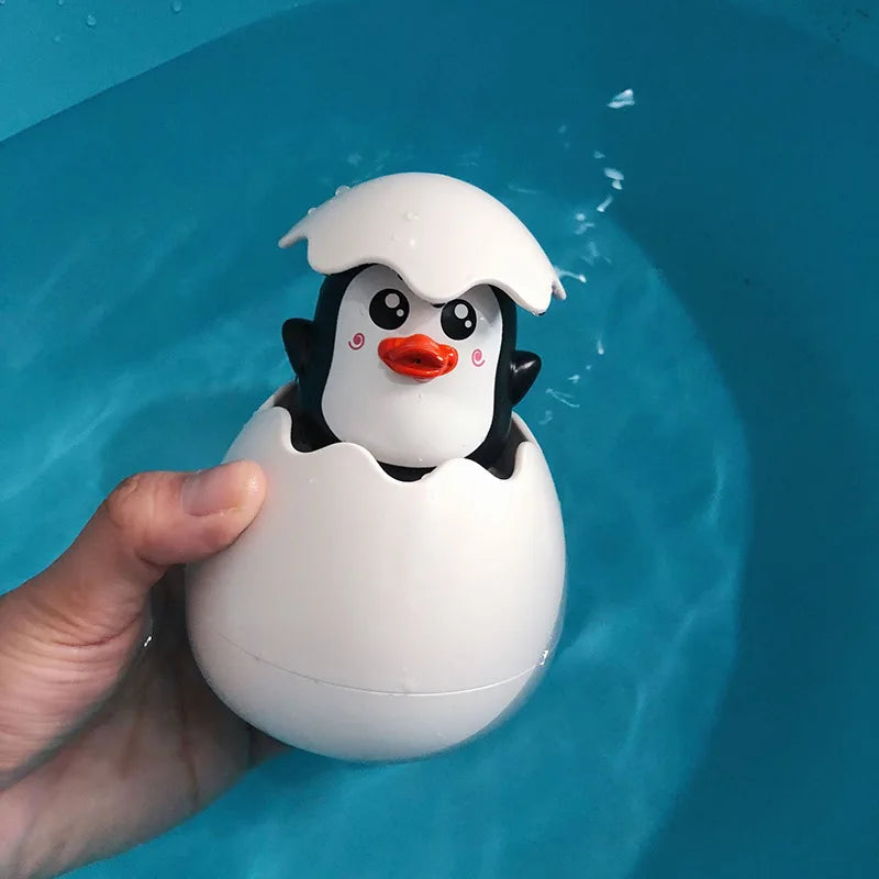 Baby Bathing Toy Kids Cute Duck Penguin Egg Water Spray Sprinkler Bathroom Sprinkling Shower Swimming Water Toys For Kids Gift Econic Blanks