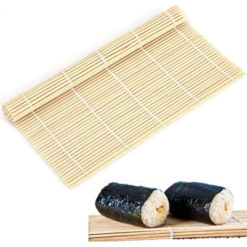 24*24CM Sushi Tool Bamboo Rolling Mat DIY Onigiri Rice Roller Chicken Roll Hand Maker Kitchen Japanese Sushi Maker Tools Quick Pick Grocers