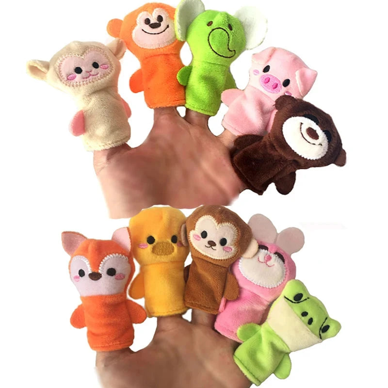 Hand Finger Puppets Plush Set – Animal Cartoon Toys for Kids Econic Blanks