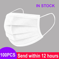 Mouth Masks 3-layer Anti-Dust Disposable Mascarillas  Non Woven Meltblown Cloth Masks Elastic Ear Loop Face Mask Purest Peak