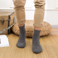 Winter Men's Merino Wool Socks Super Thick Warm High Quality Harajuku Retro Snow Casual Antifreeze Socks 5 Pair Quick Pick Grocers