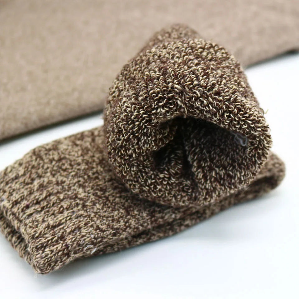 Winter Men's Merino Wool Socks Super Thick Warm High Quality Harajuku Retro Snow Casual Antifreeze Socks 5 Pair Quick Pick Grocers