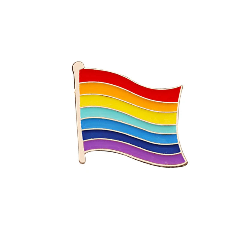 LGBT Flag Rainbow Heart Brooch Peace and Love Enamel Pins Clothes Bag Lapel Pin Gay Lesbian Pride Icon Badge Unisex Jewelry Gift Quick Pick Grocers