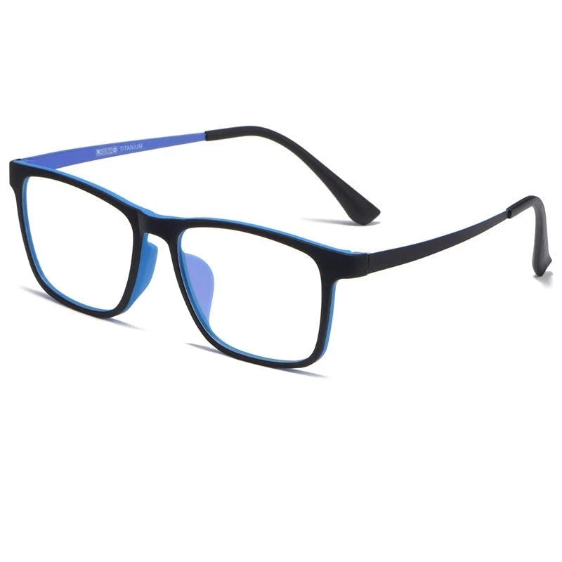 YIMARUILI Ultra Light Fashion Men's Glasses Frames Square Comfortable Pure Titanium Optical Prescription Big Eyeglasses HR3068 Econic Blanks