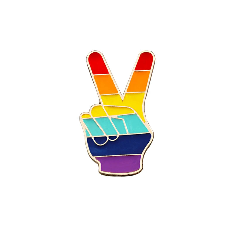 LGBT Flag Rainbow Heart Brooch Peace and Love Enamel Pins Clothes Bag Lapel Pin Gay Lesbian Pride Icon Badge Unisex Jewelry Gift Quick Pick Grocers