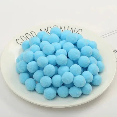 Pompoms 8/10/15/20/25/30mm Soft Pompons Colorful Fluffy Plush Craft DIY Pom Pom Fur Ball Pon Pon Home Decoration Kids Toys 10g Econic Blanks