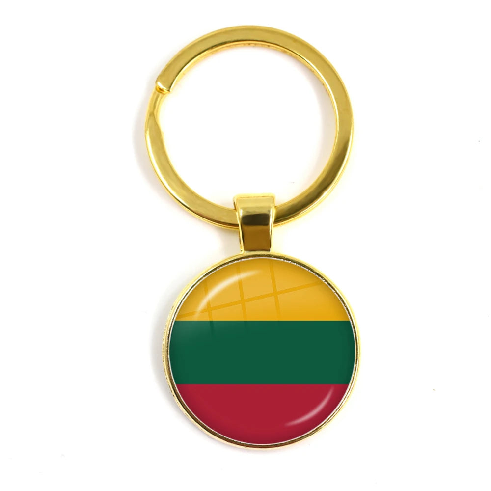 LGBT Glass Cabochon Keychain Gay Lesbian Pride Rainbow Car Key Holder Keyring Charm Jewelry for Homosexuality Gift Quick Pick Grocers