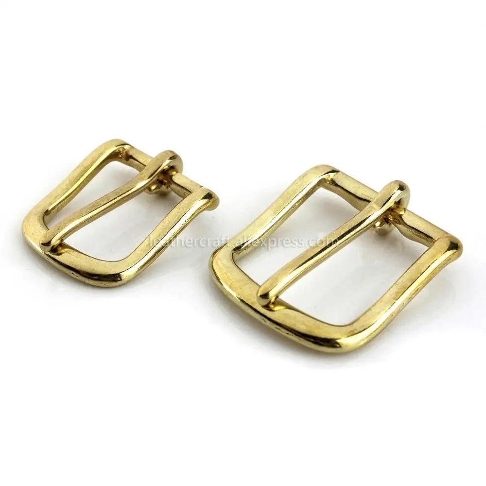 Solid Brass Belt Buckle End Bar Heel bar Buckle Single Pin Belt Half Buckle For Leather Craft Bag Strap Jeans Webbing Dog Collar Quick Pick Grocers