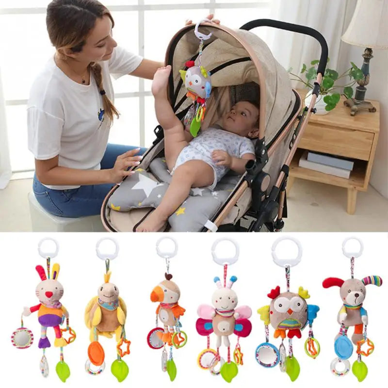 Newborn Baby Plush Stroller Toys Baby Rattles Mobiles Cartoon Animal Hanging Bell Educational Baby Toys 0-12 Months Speelgoed Purest Peak