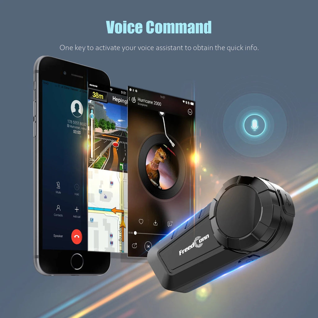 Freedconn KY Pro Motorcycle Intercom Bluetooth helmet Headset Motorbike 6 Riders 1000M Moto Group Waterproof Interphone Quick Pick Grocers