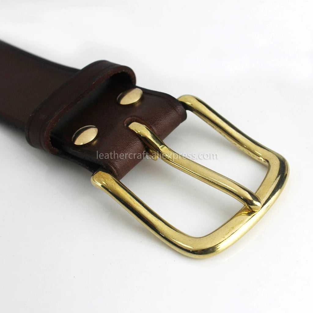 Solid Brass Belt Buckle End Bar Heel bar Buckle Single Pin Belt Half Buckle For Leather Craft Bag Strap Jeans Webbing Dog Collar Quick Pick Grocers