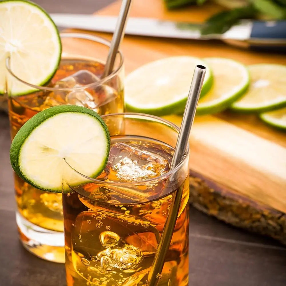 4pcs 130/160*6mm Kids Metal Straws 304 Stainless Steel Straws Short Cocktail Glasses Straws Reusable Drinking Straws for Kids Quick Pick Grocers