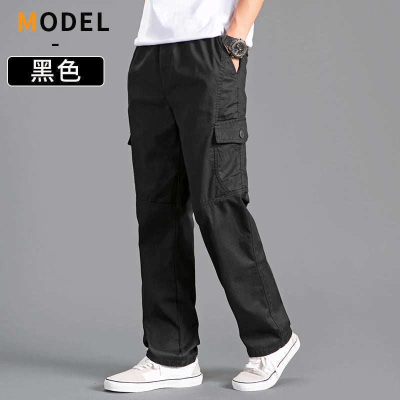 Men's Cargo Pants Summer Spring Cotton Work Wear New In Large Size 6XL Casual Climbing Joggers Sweatpants Hombre Autumn Trousers Quick Pick Grocers