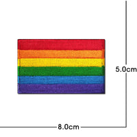 Rainbow Flag Embroidered Patch Pride Gay LGBT Tactical Applique for Clothes Hat Military Emblem with Hook and Loop Quick Pick Grocers