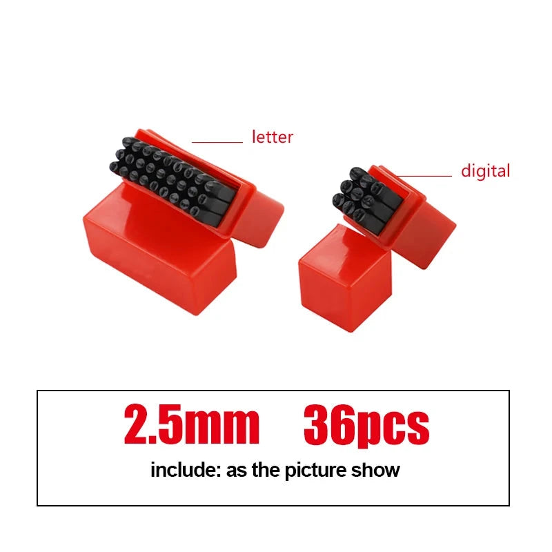 Letter&Number Stamp Punch Set Hardened Steel Metal Wood Leather Steel Punch Alphabet Letter Number Tool Leather craft Stamp Econic Blanks