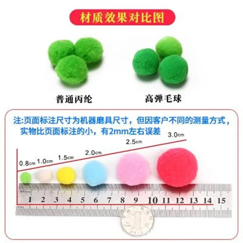 Pompoms 8/10/15/20/25/30mm Soft Pompons Colorful Fluffy Plush Craft DIY Pom Pom Fur Ball Pon Pon Home Decoration Kids Toys 10g Econic Blanks