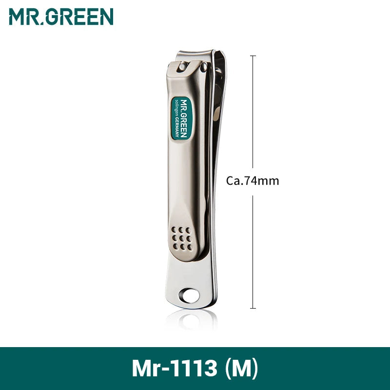 MR.GREEN Nail Clippers Stainless Steel Curved blade Clipper Fingernail Scissors Cutter Manicure tools trimmer with nail files Purest Peak