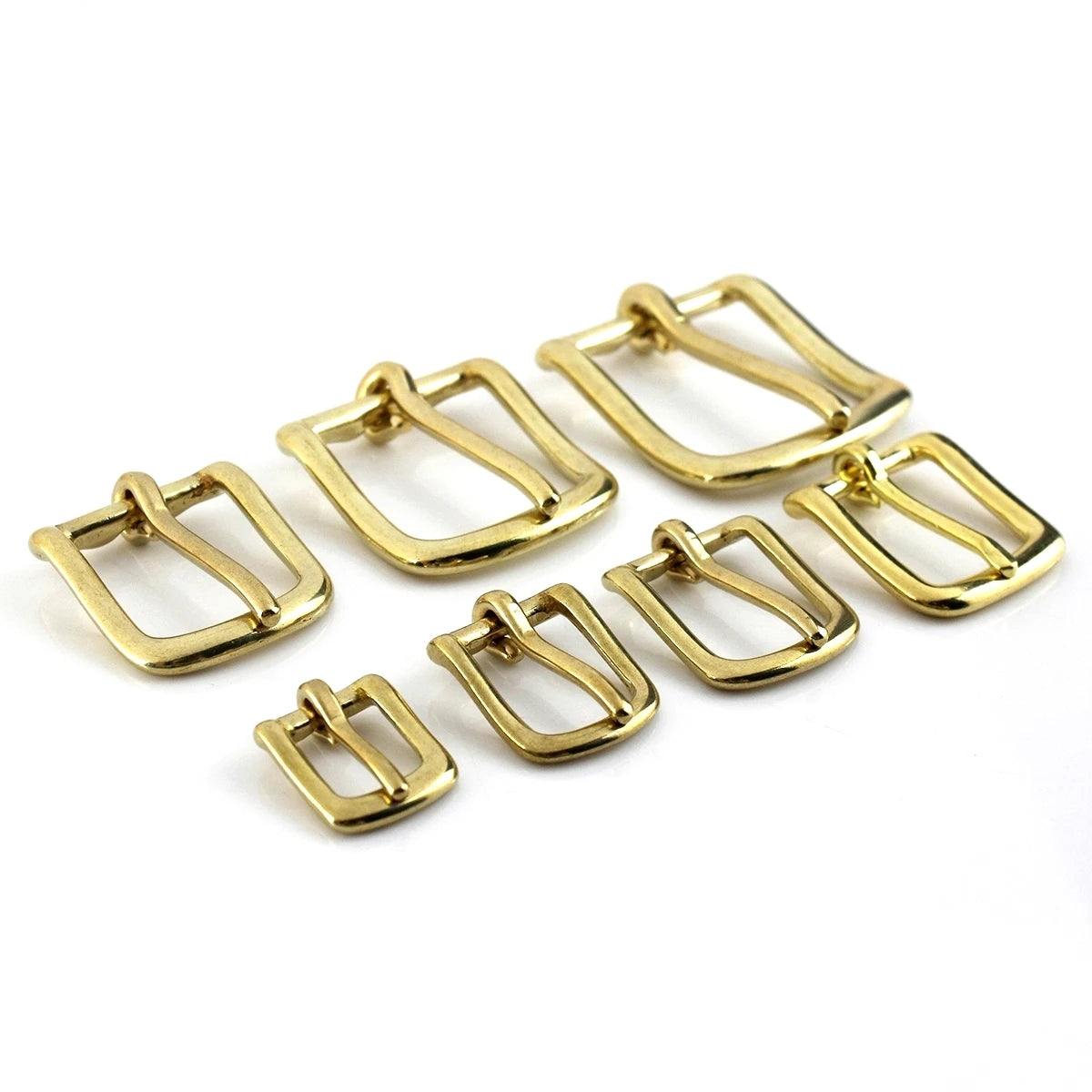 Solid Brass Belt Buckle End Bar Heel bar Buckle Single Pin Belt Half Buckle For Leather Craft Bag Strap Jeans Webbing Dog Collar Quick Pick Grocers